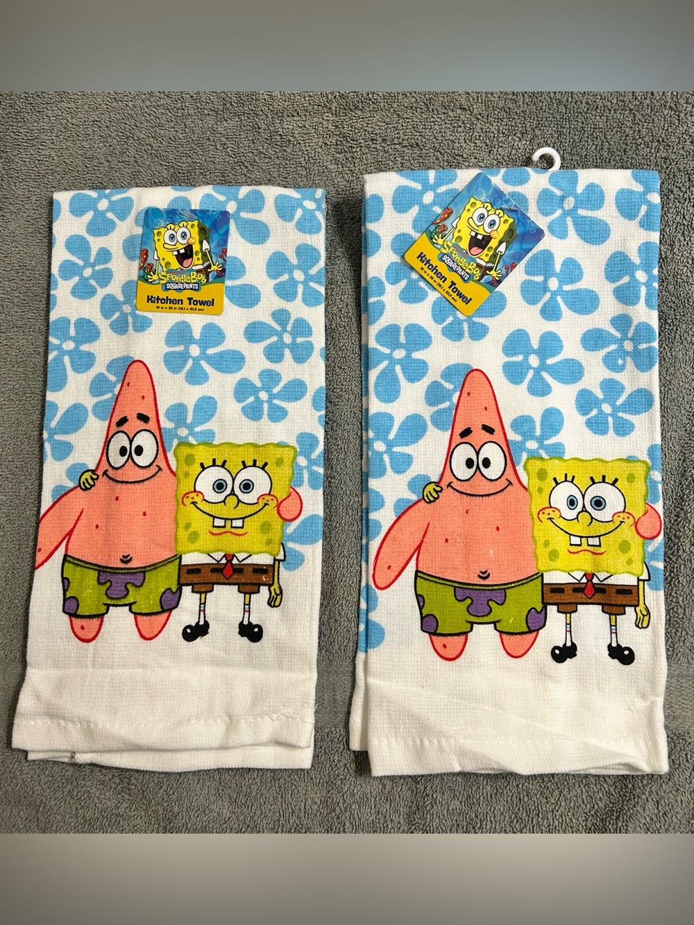New! Nickelodeon SpongeBob SquarePants Kitchen Towel Set of 2